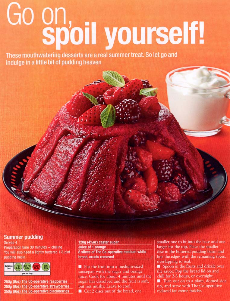 Co-op summer fruit pudding recipes