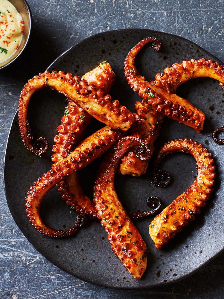 Roasted octopus with aioli