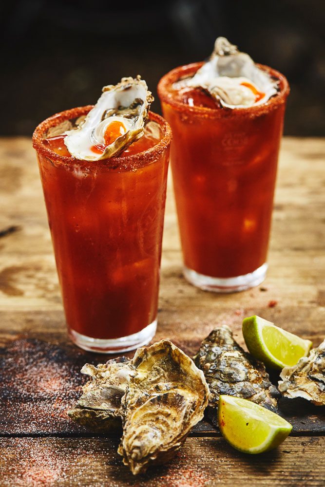 bloody mary with oysters