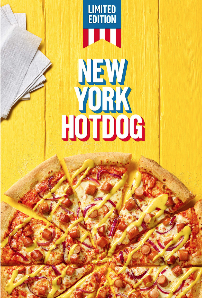 Dominos Hot Dog Pizza